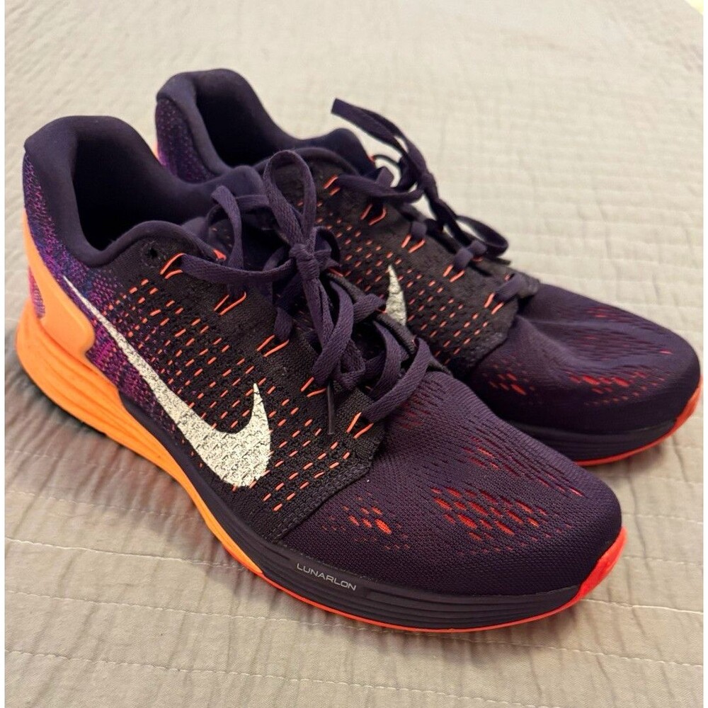 Nike LunarGlide 7 Grand Purple/Sunset Glow Running Sneaker 747356-500 Womens 10